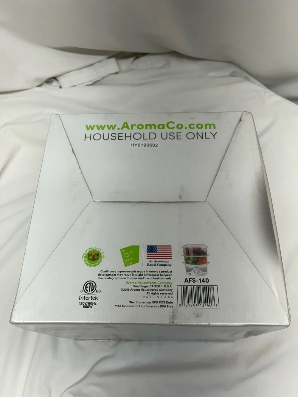Aroma 6-Quart Food Steamer Stackable 2-Tier Baskets NEW IN BOX